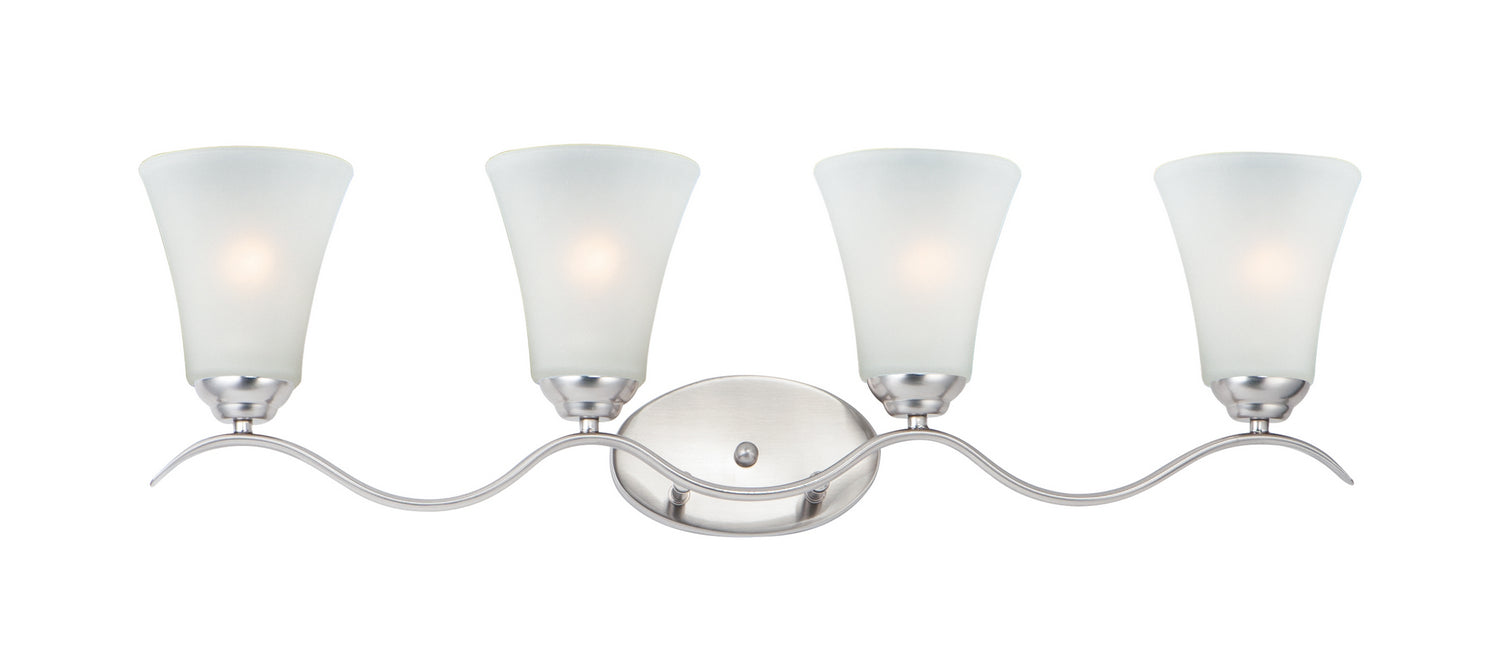 Maxim 12084FTSN Four Light Bath Vanity, Satin Nickel