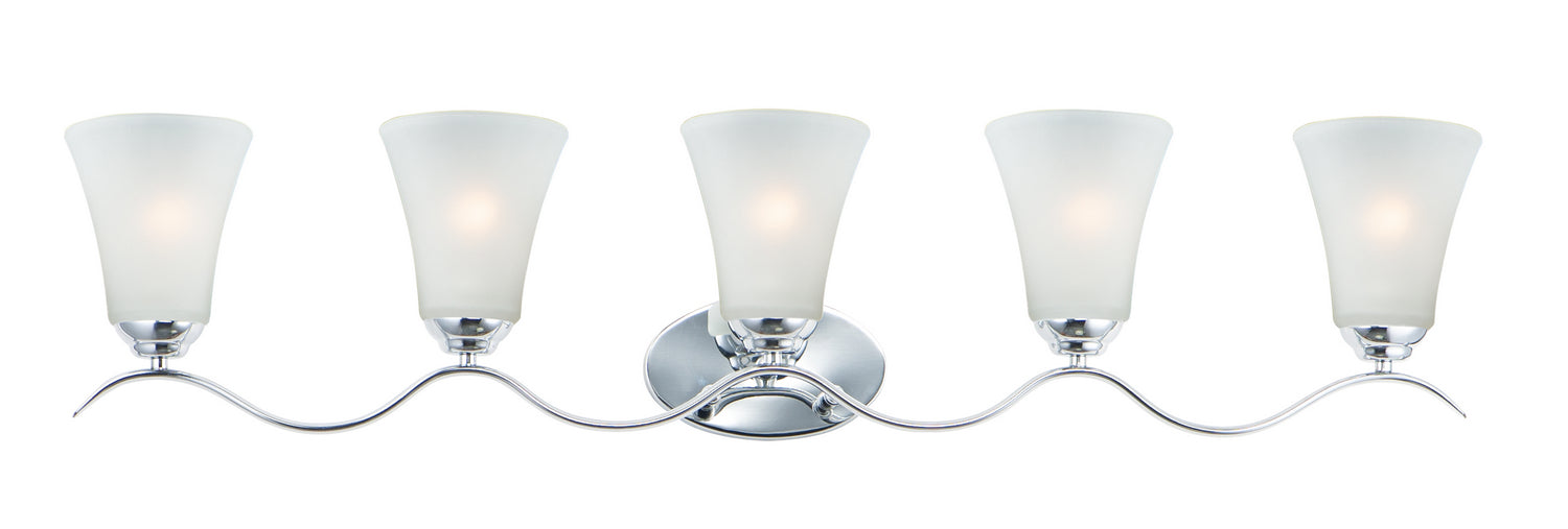 Maxim 12085FTPC Five Light Bath Vanity, Polished Chrome
