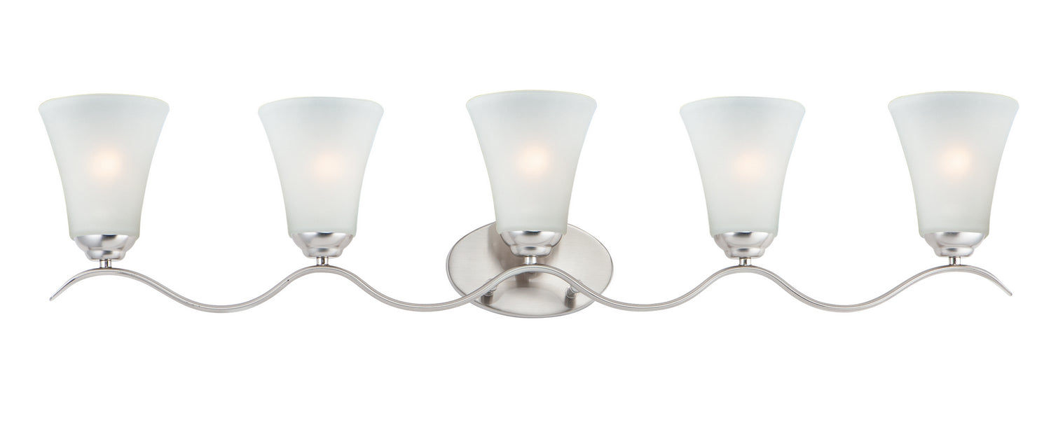 Maxim 12085FTSN Five Light Bath Vanity, Satin Nickel