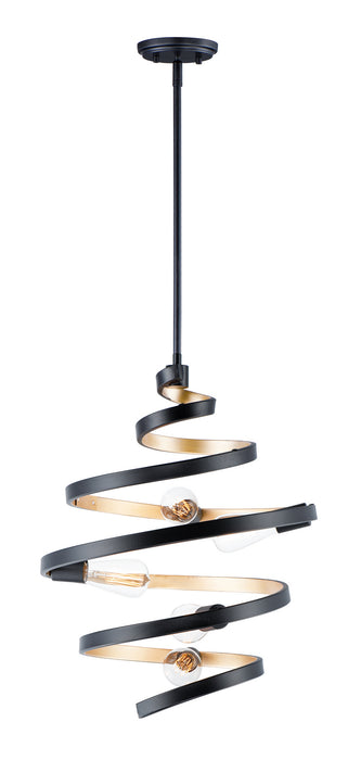 Maxim 12236BKGLD Five Light Pendant, Black / Gold