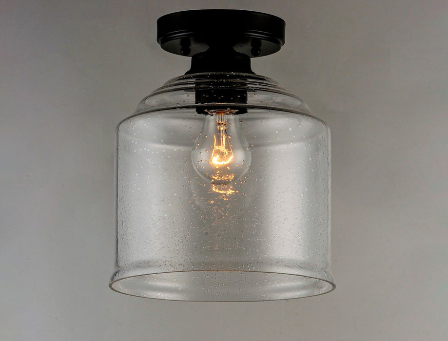 Maxim 12270CDBK One Light Semi-Flush Mount, Black