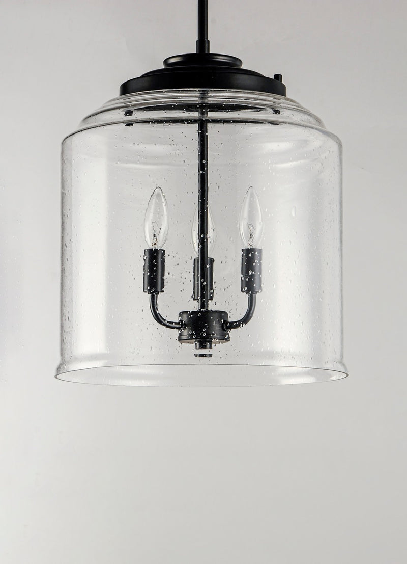 Maxim 12273CDBK Three Light Pendant, Black