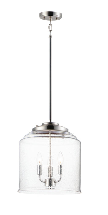Maxim 12273CDSN Three Light Pendant, Satin Nickel