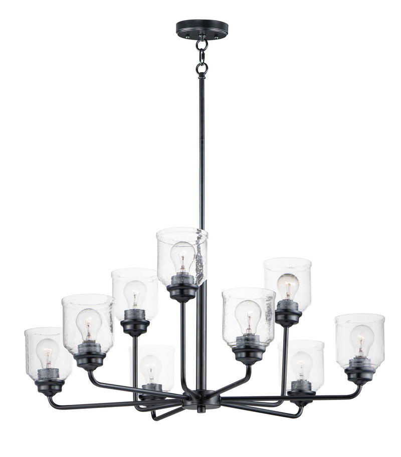 Maxim 12277CDBK Nine Light Chandelier, Black