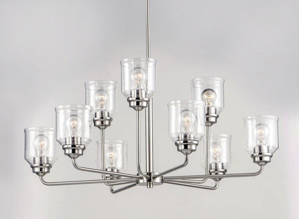 Maxim 12277CDSN Nine Light Chandelier, Satin Nickel