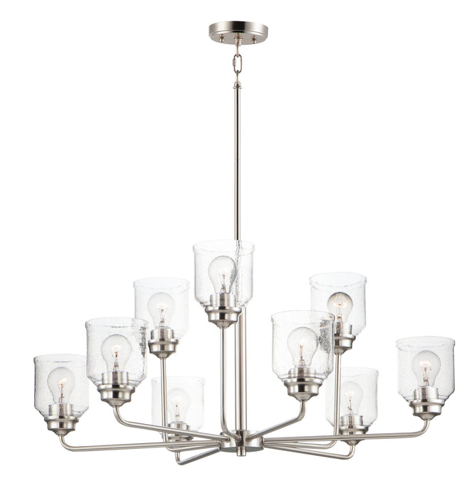 Maxim 12277CDSN Nine Light Chandelier, Satin Nickel