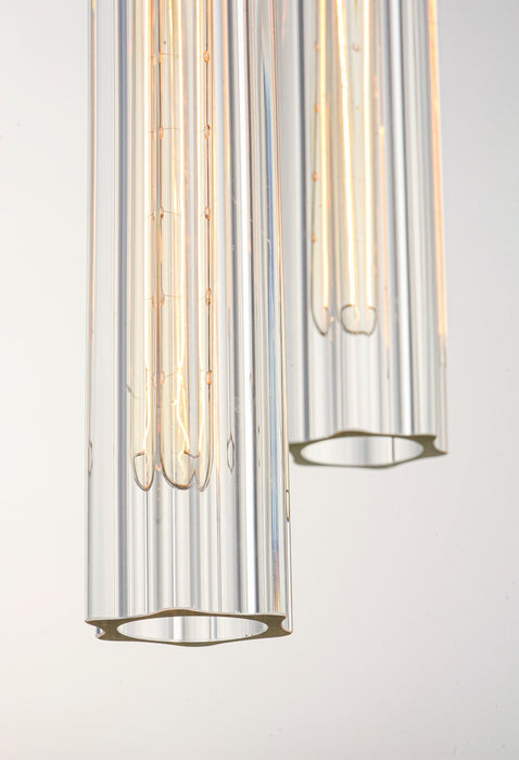 Maxim 16123CLBKAB Three Light Chandelier, Black / Antique Brass