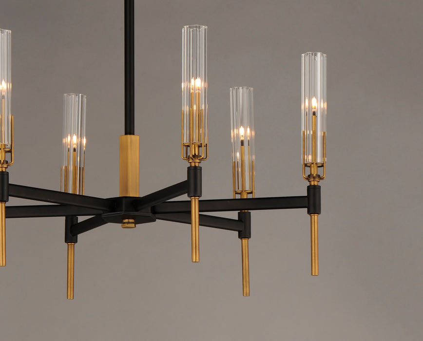 Maxim 16125CLBKAB LED Chandelier, Black / Antique Brass