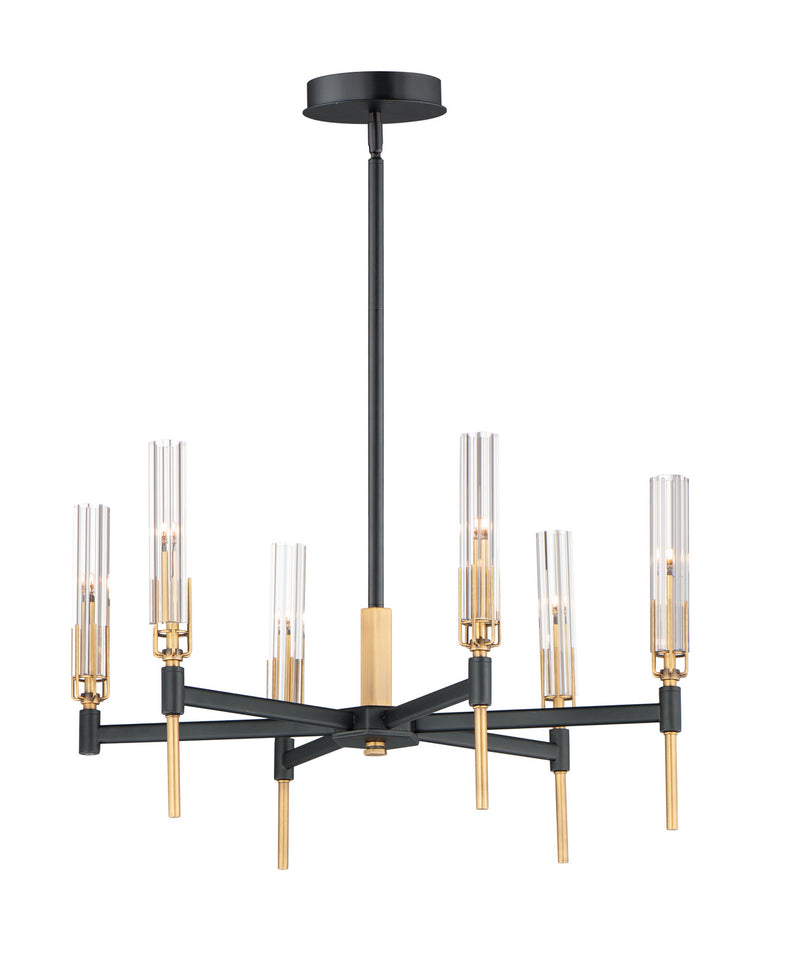 Maxim 16125CLBKAB LED Chandelier, Black / Antique Brass