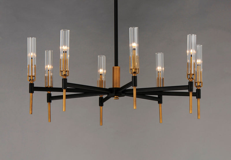 Maxim 16128CLBKAB LED Chandelier, Black / Antique Brass