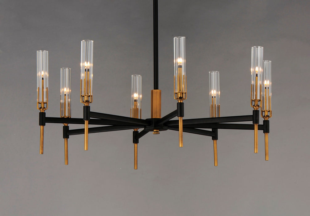 Maxim 16128CLBKAB LED Chandelier, Black / Antique Brass
