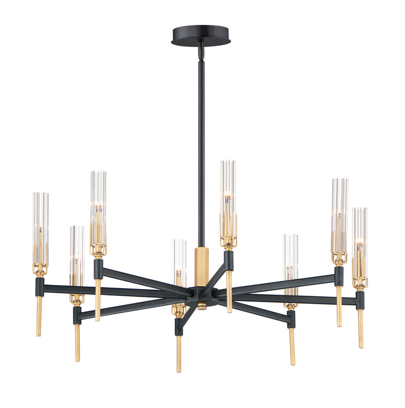 Maxim 16128CLBKAB LED Chandelier, Black / Antique Brass