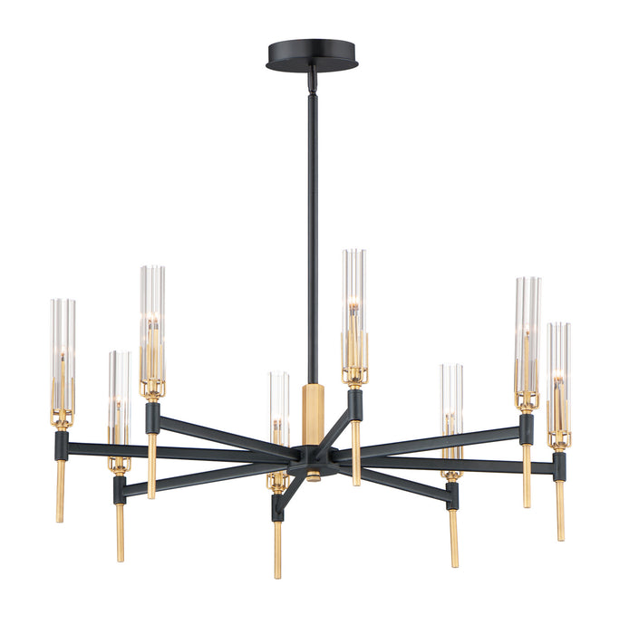 Maxim 16128CLBKAB LED Chandelier, Black / Antique Brass