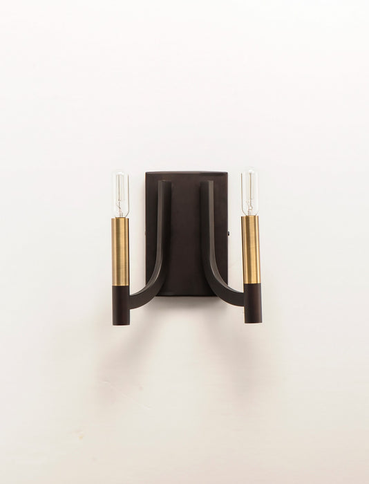 Maxim 21522BZAB Two Light Wall Sconce, Bronze / Antique Brass