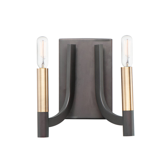 Maxim 21522BZAB Two Light Wall Sconce, Bronze / Antique Brass