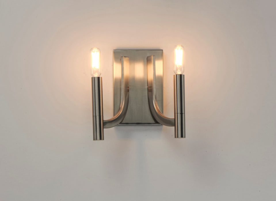 Maxim 21522SN Two Light Wall Sconce, Satin Nickel