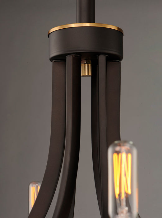 Maxim 21523BZAB Three Light Chandelier, Bronze / Antique Brass
