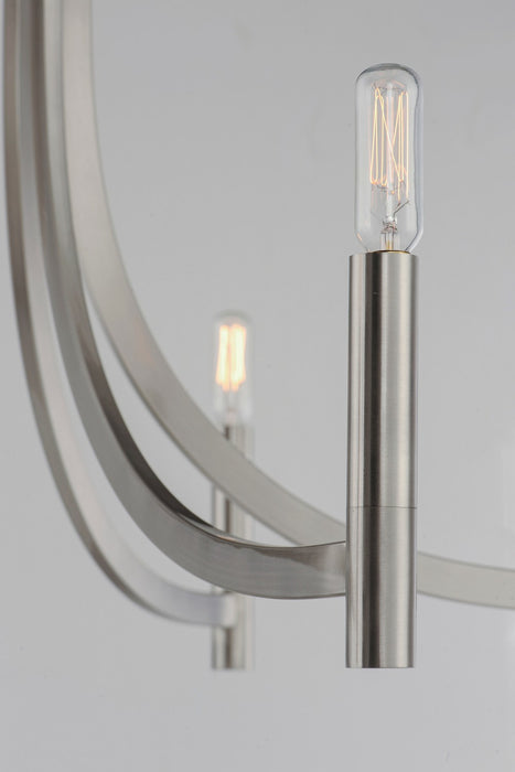 Maxim 21526SN Six Light Chandelier, Satin Nickel