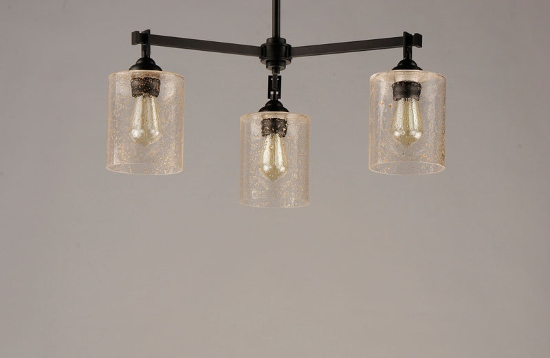 Maxim 25273SSBZ Three Light Chandelier, Bronze