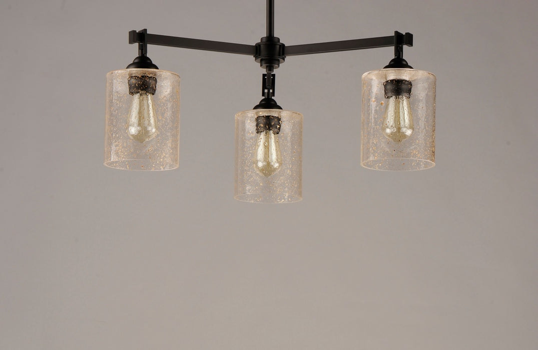 Maxim 25273SSBZ Three Light Chandelier, Bronze