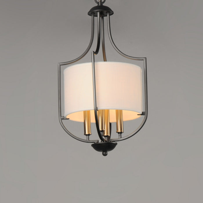 Maxim 25283WLBZAB Four Light Chandelier, Bronze / Antique Brass