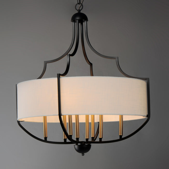 Maxim 25285WLBZAB Eight Light Chandelier, Bronze / Antique Brass