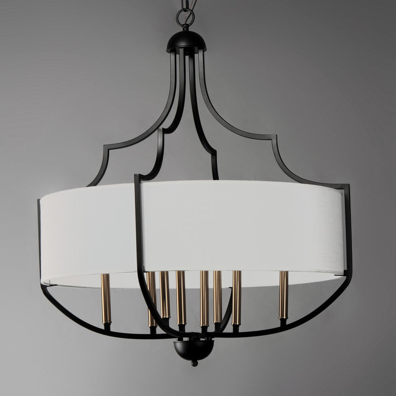 Maxim 25285WLBZAB Eight Light Chandelier, Bronze / Antique Brass