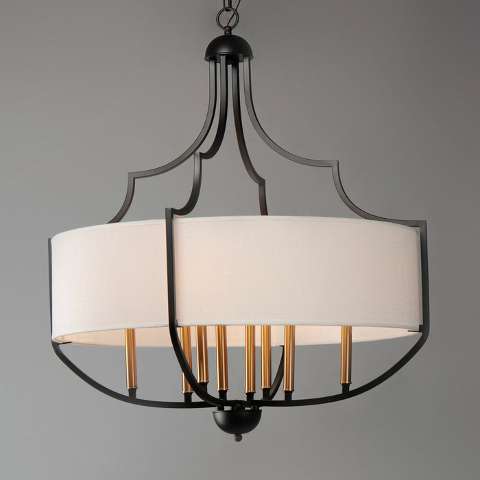 Maxim 25285WLBZAB Eight Light Chandelier, Bronze / Antique Brass