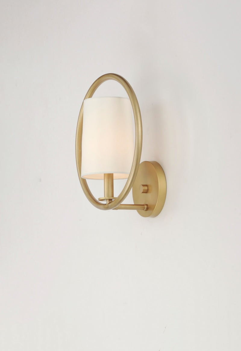 Maxim 25291OFNAB One Light Semi-Flush Mount, Natural Aged Brass