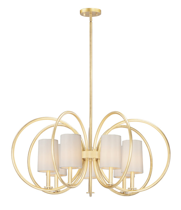 Maxim 25297OFNAB Seven Light Chandelier, Natural Aged Brass