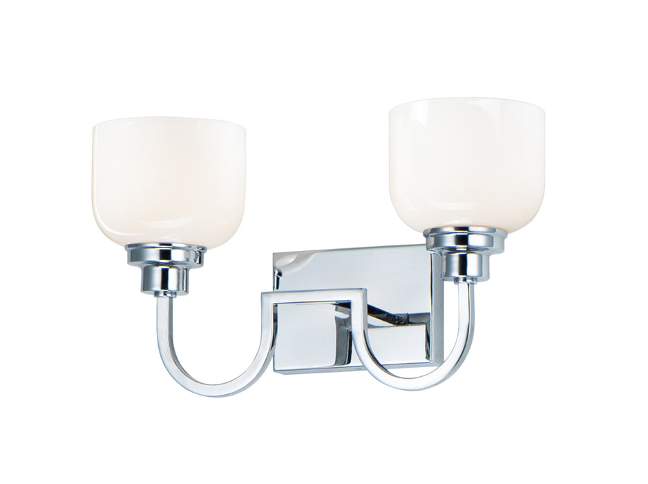 Maxim 26062WTPC Two Light Bath Vanity, Polished Chrome