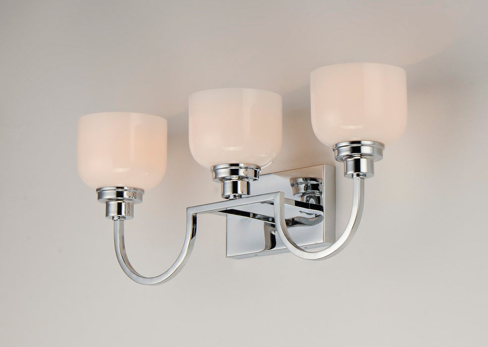 Maxim 26063WTPC Three Light Bath Vanity, Polished Chrome