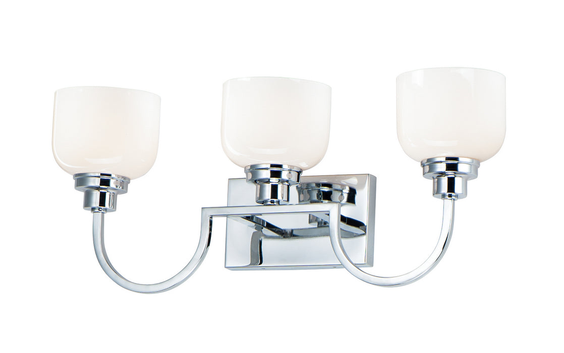 Maxim 26063WTPC Three Light Bath Vanity, Polished Chrome