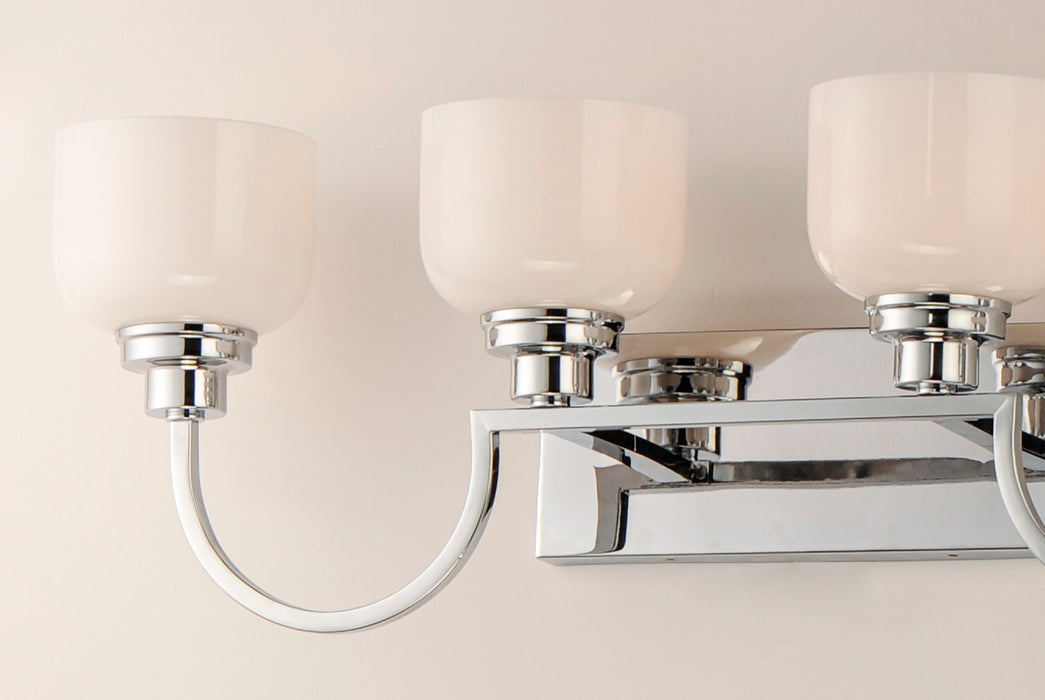 Maxim 26064WTPC Four Light Bath Vanity, Polished Chrome