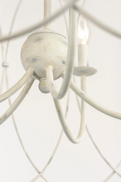 Maxim 27594WWT Four Light Chandelier, Weathered White