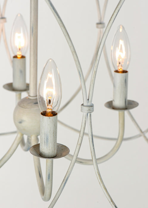 Maxim 27594WWT Four Light Chandelier, Weathered White