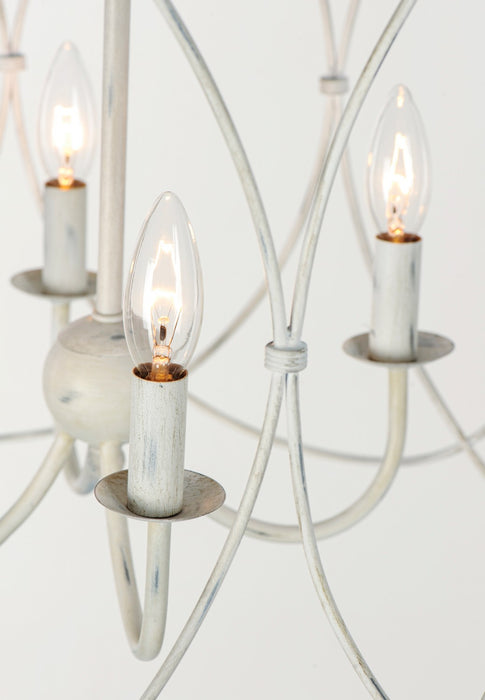 Maxim 27596WWT Five Light Chandelier, Weathered White