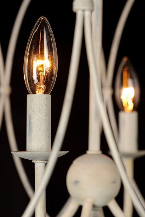 Maxim 27596WWT Five Light Chandelier, Weathered White