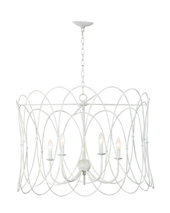 Maxim 27596WWT Five Light Chandelier, Weathered White