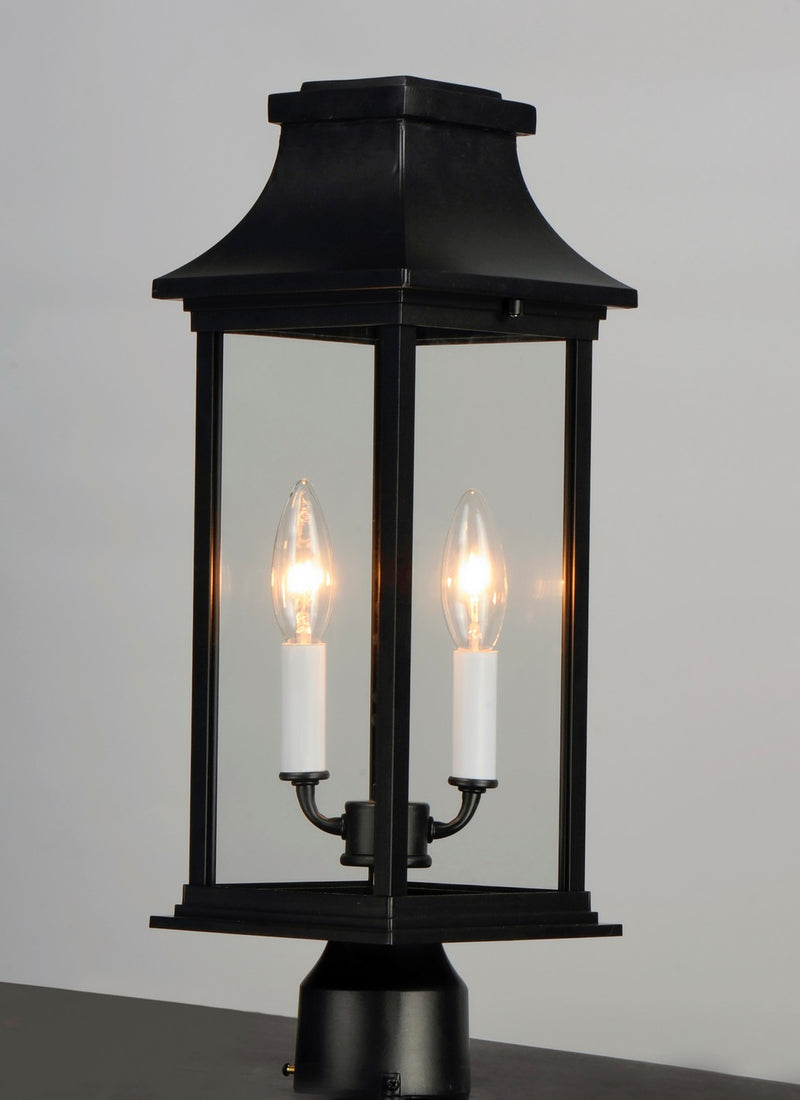 Maxim 30020CLBK Two Light Outdoor Post Mount, Black