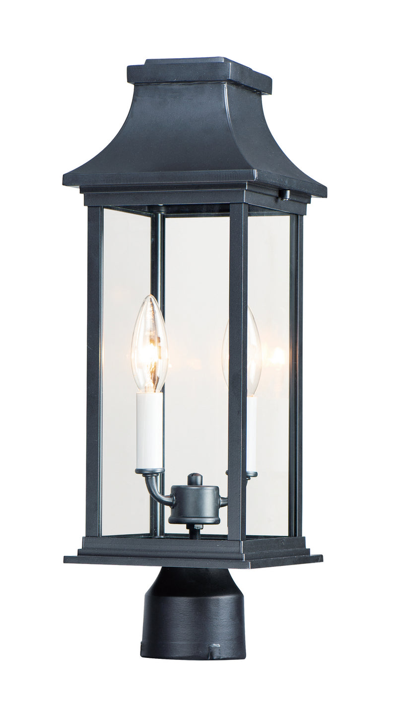 Maxim 30020CLBK Two Light Outdoor Post Mount, Black