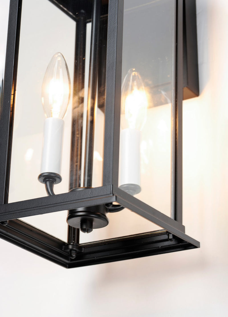 Maxim 30023CLBK Two Light Outdoor Wall Lantern, Black