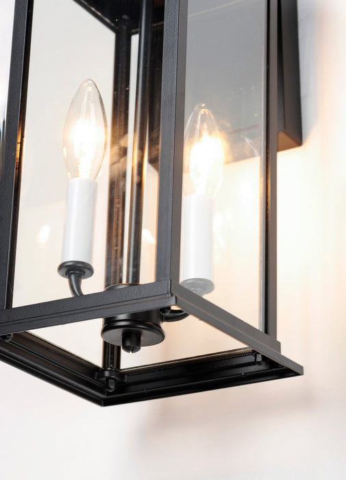 Maxim 30023CLBK Two Light Outdoor Wall Lantern, Black