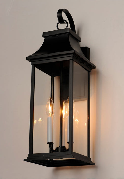 Maxim 30024CLBK Three Light Outdoor Wall Lantern, Black