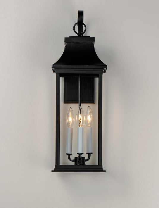Maxim 30024CLBK Three Light Outdoor Wall Lantern, Black