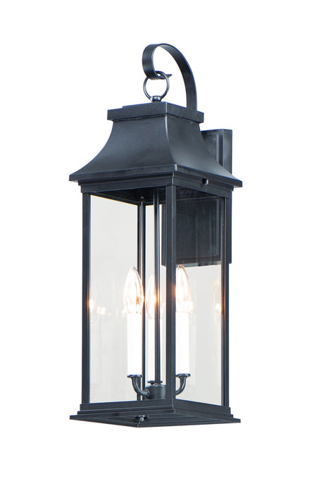 Maxim 30024CLBK Three Light Outdoor Wall Lantern, Black