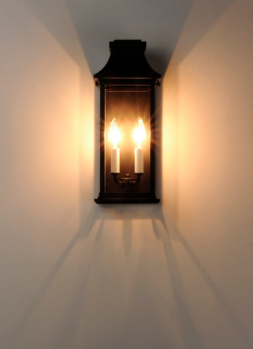 Maxim 30025CLBK Two Light Outdoor Wall Lantern, Black