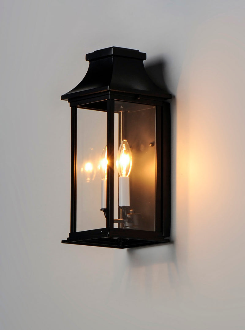 Maxim 30025CLBK Two Light Outdoor Wall Lantern, Black