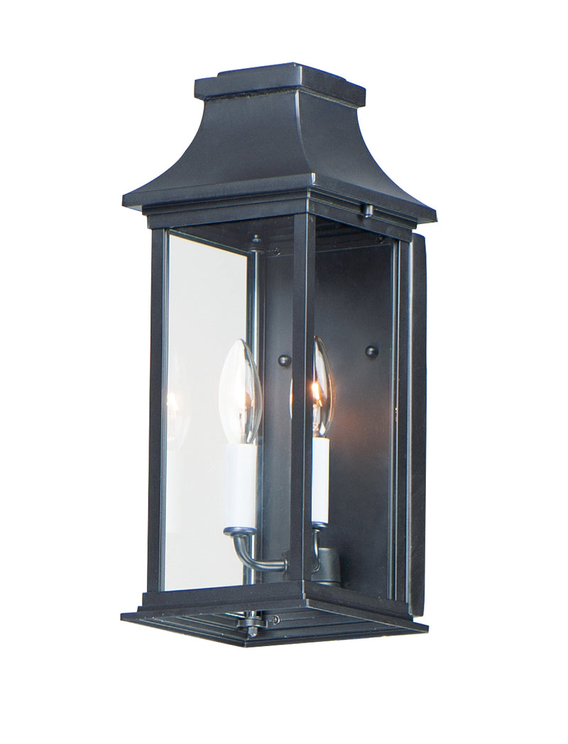 Maxim 30025CLBK Two Light Outdoor Wall Lantern, Black