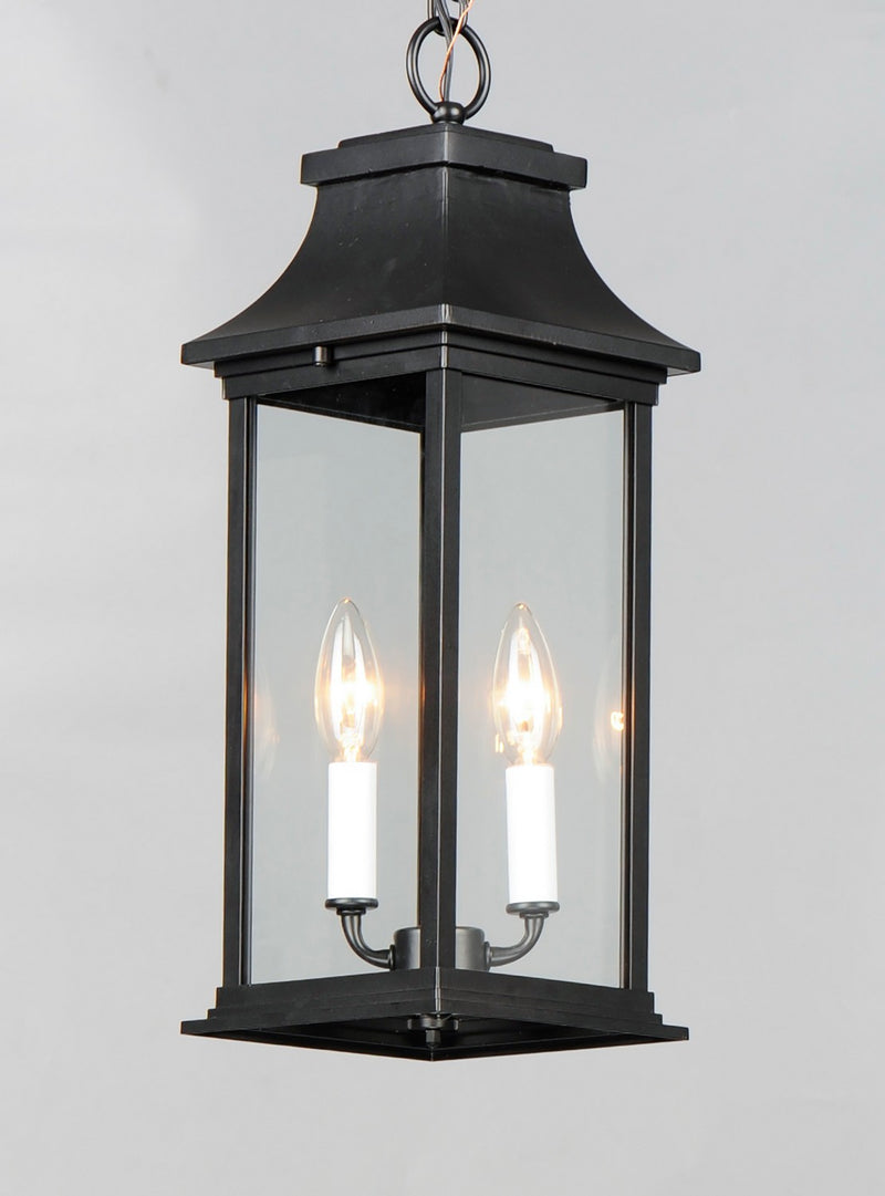 Maxim 30029CLBK Two Light Outdoor Hanging Lantern, Black